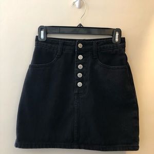 Black denim Brandy Melville skirt